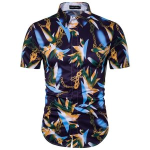 CHEMISE COLORÉE AZURÉE