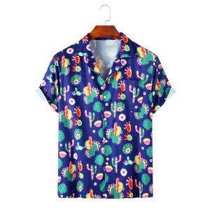 CHEMISE COLOREE CARTOON & CACTUS