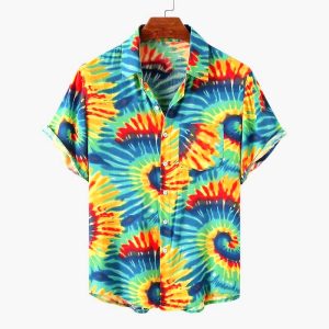 CHEMISE COLOREE HAWAÏAN PSYCHEDELIC