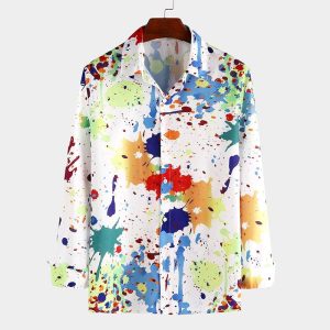 CHEMISE COLOREE PAINTING MIX BLANCHE