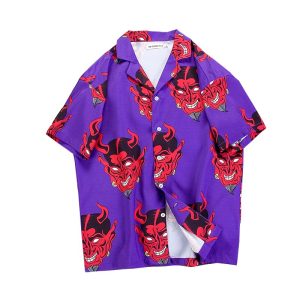 CHEMISE DE PLAGE DEMON VIOLET
