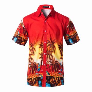 CHEMISE DE PLAGE ROUGE