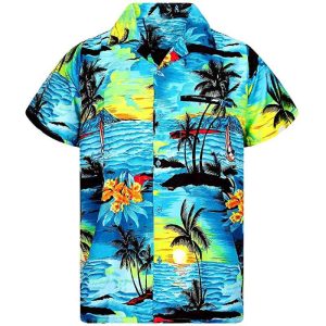 CHEMISE HAWAÏENNE MIAMI BLUE NIGHT