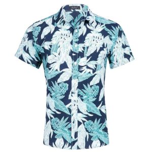 CHEMISE HAWAÏENNE TROPICAL BLUE