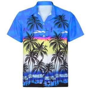 CHEMISE PALMIER BLUE SUNSHINE
