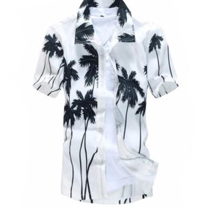 CHEMISE PALMIER NOIRE ET BLANCHE