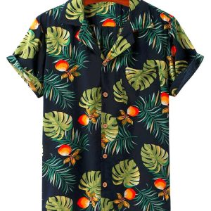 CHEMISE TROPICALE ORANGE TOUCH